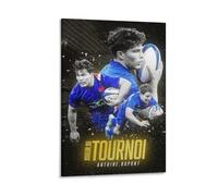 SECOLI Antoine Dupont Impression sur toile avec cadre Motif joueur de rugby Pour la maison ou le bureau 20 x 30 cm