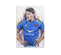 SECOLI Antoine Dupont - Impression sur toile - Motif joueur de rugby - Pour chambre à coucher, salon, bureau - 40 x 60 cm - Style sans cadre
