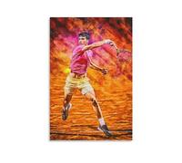 SECOLI Carlos Alcaraz Impression sur toile pour fan de tennis 40 x 60 cm