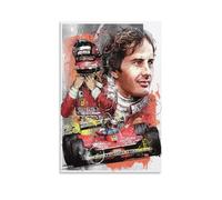 SECOLI Gilles Villeneuve Formula Racer Poster sur toile vintage Décoration murale 30 x 45 cm