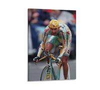 SECOLI Impression sur toile Marco Pantani - Cycliste italien - Impression haute définition pour la maison ou le bureau - Style cadre - 30 x 45 cm