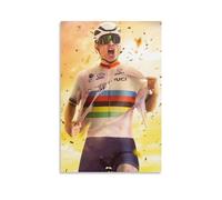 SECOLI Impression sur toile Mathieu Van Der Poel Cycliste Impression haute définition pour la maison ou le bureau 30 x 45 cm