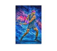 SECOLI Impression sur toile représentant Rafael Nadal d'Espagne - Pour fan de tennis - Décoration murale moderne - 60 x 90 cm