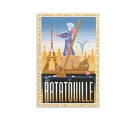 SECOLI Ratatouille Affiche de film comédie animée sur toile impression haute définition pour la maison, le bureau, art mural, sans cadre, 30 x 45 cm