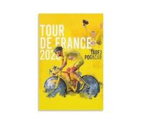 SECOLI Tadej Pogacar Cycliste Impression sur toile haute définition pour la maison ou le bureau Décoration murale 40 x 60 cm Sans cadre