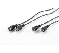 Secomp VALUE - Rallonge de câble vidéo / audio - RCA mâle pour RCA femelle - 10 m - blindé - noir
