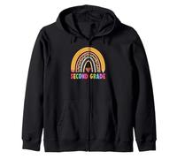 Second 2nd Grade Teacher Student Boho Rainbow Back to School Sweat à Capuche