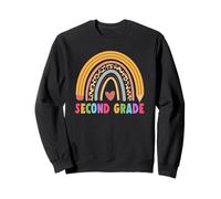 Second 2nd Grade Teacher Student Boho Rainbow Back to School Sweatshirt