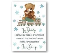Second Ave Carte de vœux de Noël avec inscription « Merry Christmas Daddy Love from The Bump »