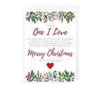 Second Ave One I Love Romantic Love Verse Time Together Carte de vœux de Noël