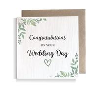 Second Ave Wedding Carte de félicitations pour mariage Motif eucalyptus