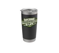 Second Fermentation Is Life Cadeau de brasseur Kombucha Gobelet isotherme en acier inoxydable double paroi