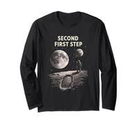 Second First Step Astronaute Lunaire Landing Space Lunar Manche Longue