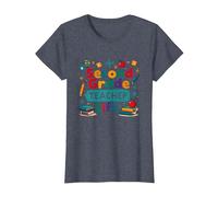 Second Grade Teacher Life - Cadeau pour éducateur élémentaire T-Shirt, Femme, Bleu Chiné, 3XL
