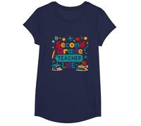 Second Grade Teacher Life - Cadeau pour éducateur élémentaire T-Shirt, Fille, Bleu Marine, XS