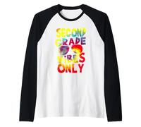 Second Grade Vibes Back to School Teacher Student Tie Dye Manche Raglan