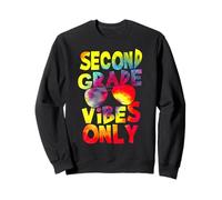 Second Grade Vibes Back to School Teacher Student Tie Dye Sweatshirt