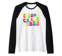 Second Grade Vibes Retro 2nd Grade Teacher 1st Day Of School Manche Raglan