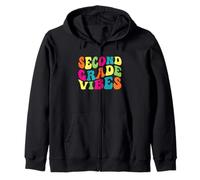 Second Grade Vibes Retro 2nd Grade Teacher 1st Day Of School Sweat à Capuche
