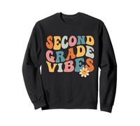 Second Grade Vibes Teacher Retro 1st Day Of School 2nd Grade Sweatshirt