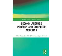 Second Language Prosody And Computer Modeling