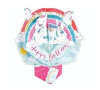 Second Nature Carte d'anniversaire pop-up 3D Motif licornes