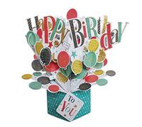 Second Nature Carte d'anniversaire Pop Up avec ballons