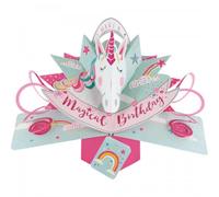Second Nature Carte d'anniversaire pop-up avec licorne