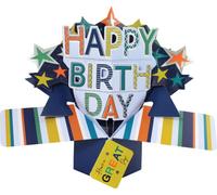 Second Nature Carte de vœux pop-up 3D avec inscription « Have A Great Day »