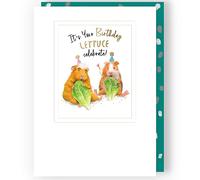 Second Nature Ha-Pea-Days! Carte d'anniversaire Motif cochons d'Inde avec laitue