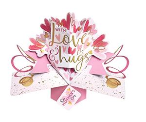 Second Nature MPOP026 Carte pop-up pour la fête des mères Inscription With Love and Hugs