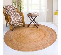 Second Nature Online - DHAKA Tapis en jute - 100 % fibre naturelle - Tissé à la main - Commerce éthique - Respectueux de l'environnement (rond, diamètre 180 cm)