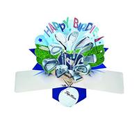 Second Nature Pop Ups Carte pop-up d'anniversaire avec "Happy Birdie" lettres et clubs de golf