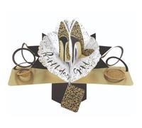 Second Nature POP177 Carte d'anniversaire pop-up Motif chaussures léopard