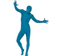 Smiffy's Combinaison Second Skin Suit bleue, banane, braguette cachée, ouverture sous le menton M