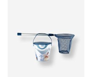 Seconde vie - Kit découverte de la pêche seau et épuisette Bleu ocean