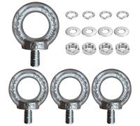 Seconero 4 Pièces Boulons à Oeil M12 Anneau de Levage, Acier C15 340KG, M12 Boulons àœil Filetage Mâle pour Fixer des Suspendus Relier DIN 580