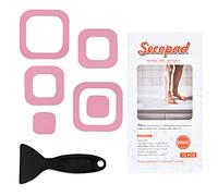 Secopad - Autocollants antidérapants pour baignoire, 72 pièces - Sécuritaires pour baignoires et douches - Adhésifs avec raclette de qualité supérieure - Rose