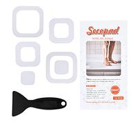 Secopad - Autocollants antidérapants pour baignoire, 72 pièces - Sécuritaires pour baignoires et douches - Adhésifs avec raclette (Transparent)