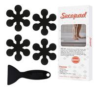 Secopad Autocollants antidérapants pour baignoire, Appliques adhésives de sécurité pour douche avec grattoir de qualité supérieure