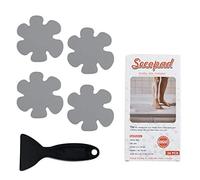 Secopad - Autocollants antidérapants pour baignoire avec raclette de qualité supérieure - Gris