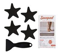 Secopad - Autocollants antidérapants pour douche, 24 pièces - Autocollants de sécurité pour baignoire avec raclette de qualité supérieure (Noir)