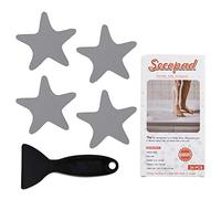 Secopad - Autocollants antidérapants pour douche, 24 pièces - Autocollants de sécurité pour baignoire avec raclette de qualité supérieure - Gris