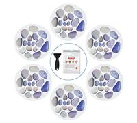 Secopad Lot de 10 grands autocollants antidérapants pour baignoire, douche et baignoire avec grattoir de qualité supérieure