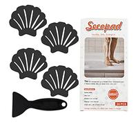 Secopad Lot de 24 Autocollants antidérapants pour Baignoire, Baignoire, Douche, Tapis de Bain - Noir