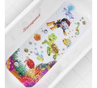 Secopad Tapis de Bain Bébé pour Baignoire, 100x40 cm Tapis de Douche de Baignoire Antidérapant Dessin Animé pour Enfants, Tapis de Bain Antidérapant avec Ventouses, Lavable en Machine