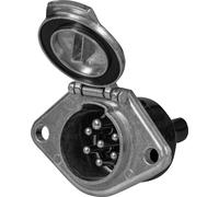 SecoRüt ES024 Prise femelle pour remorque [extrémités de câble ouvertes - prise de remorque femelle 7 pôles type N] Aluminium