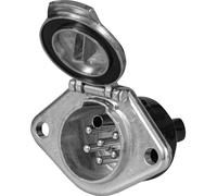 SecoRüt ES034 Prise femelle pour remorque [bornes - prise mâle 7 pôles type S] aluminium