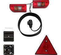 SecoRüt Kit déclairage pour remorque 13 pôles clignotant, feu stop, éclairage de plaque minéralogique, réflecteur, feu antibrouillard arrière, feu arrière 12