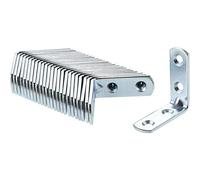 secotec vas138 Angle Connexion avec 4 trous de vis en acier galvanisé 40 x 40 x 14 mm Contenu : 25 pièces